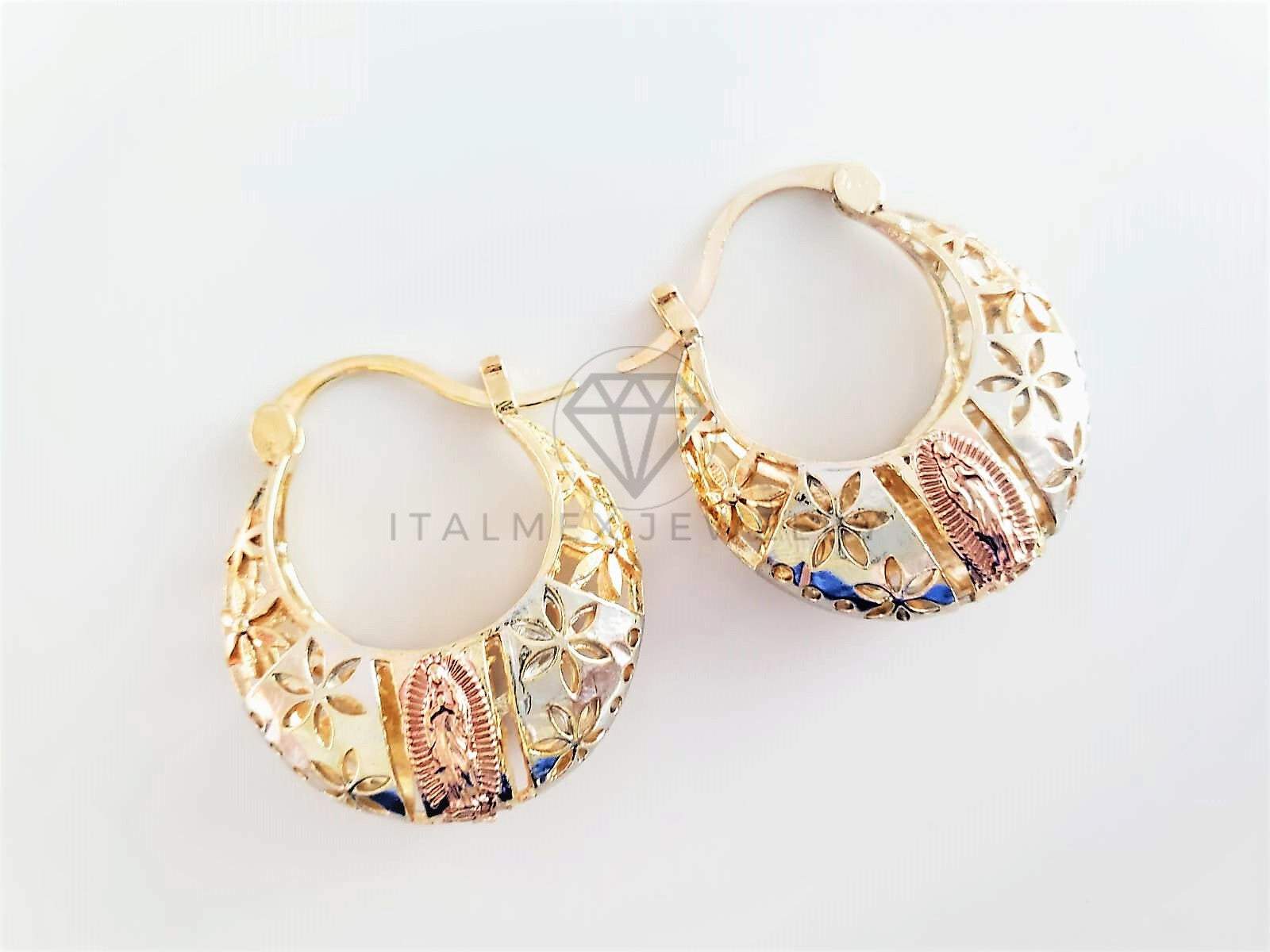 Arete Elegante - 100285 - Estilo Canasta Virgen Oro Laminado 18K – ItalMex  Jewelry