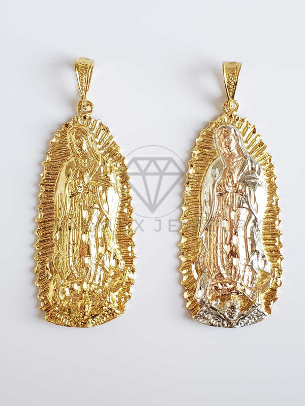 Dije de Lujo - 100497 - Virgen de Guadalupe Extra Grande Dorado - Oro Laminado 18K