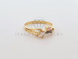 Anillo de Lujo - 101658 - Diseño Chispitas CZ Rosa Oro Laminado 18K