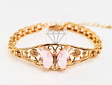 Pulsera Elegante - 103499 - Esclava de Mariposa CZ Rosa Oro Laminado 18K