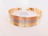 Pulsera de Lujo - 105275 - Aro Semanario 3 Oros Oro Laminado 18K