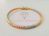 Pulsera de Lujo - 104867 - Diseño Aro Clásico diamantado Oro Laminado 18K