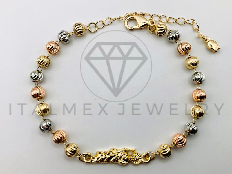 Pulsera de Lujo - 105629 - Misterio Dije San Judas Oro Laminado 18K