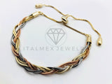 Pulsera de Lujo - 106223 -Pulsera Veneziana 3 Oros - Oro Laminado