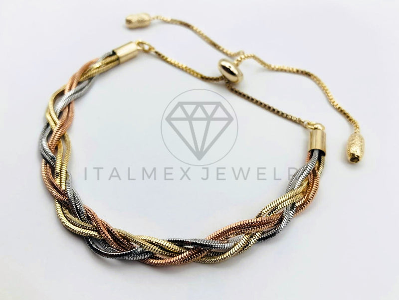 Pulsera de Lujo - 106223 -Pulsera Veneziana 3 Oros - Oro Laminado