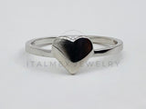 Anillo de Dama - 104128 - Anillo Ajustable Corazón Liso - Plata .925