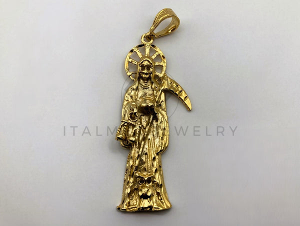 Dije de Lujo - 100486 - Dije Santa Muerte Dorada - Oro Laminado 18K