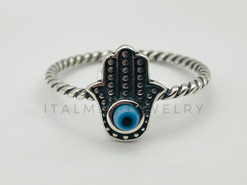 Anillo de Lujo - 105944 - Anillo Mano Hamsa Turquesa Plata .925