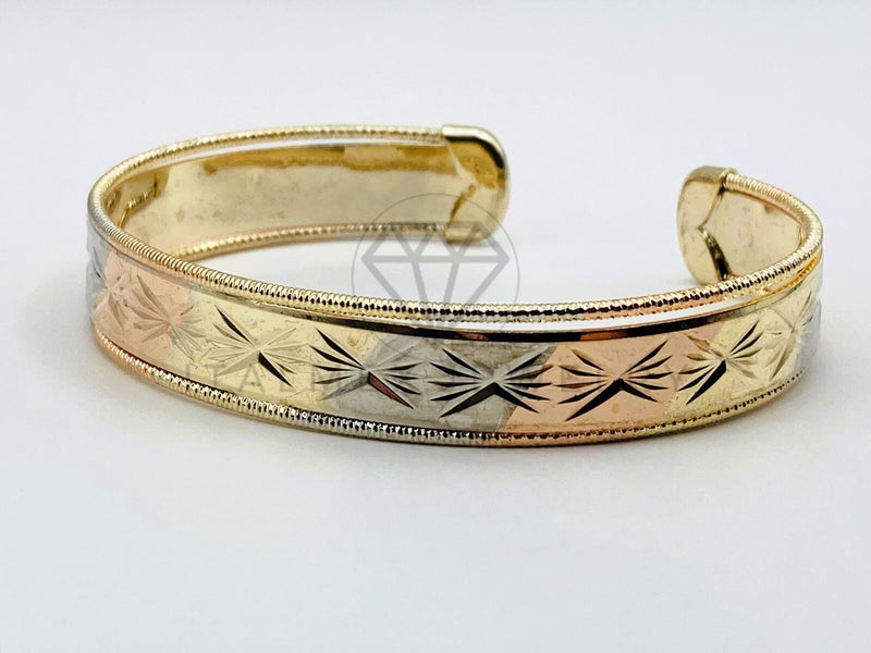 Pulsera de Lujo - 106192 - Aro Ajustable Celeste - Oro Laminado 18K