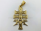 Dije de Lujo - 104198 - Cruz de Caravaca Tamaño Chica - Oro Laminado 18K