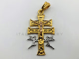 Dije de Lujo - 104196 - Cruz de Caravaca Tamaño Chica 3 Oros - Oro Laminado 18K