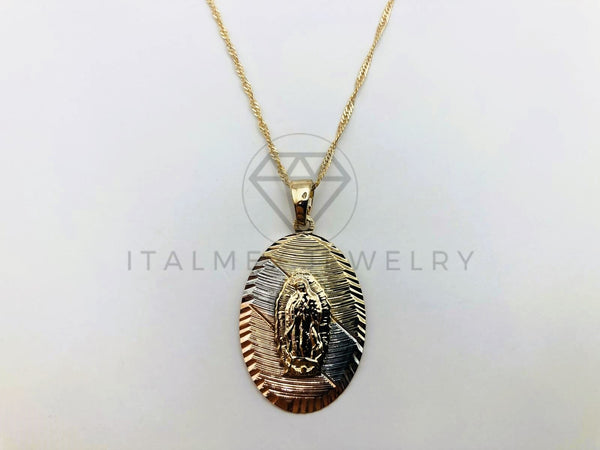 Collar Elegante - 106252 - Collar Virgen de Guadalupe Florentino - Oro Laminado 18K