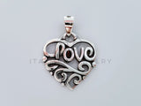 Dije No Religioso - 105154 - Dije Corazon "Love" Plata .925