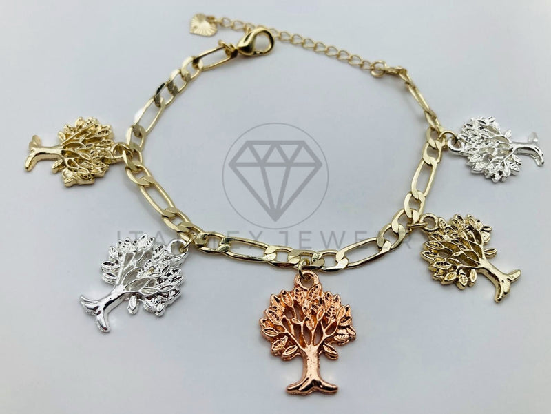 Pulsera de Lujo - 105804 - Pulsera Charms Arbol de la Vida Oro Laminado 18K