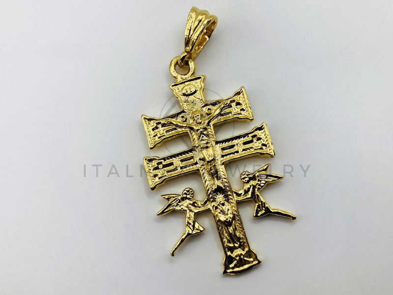 Dije de Lujo - 104198 - Cruz de Caravaca Tamaño Chica - Oro Laminado 18K