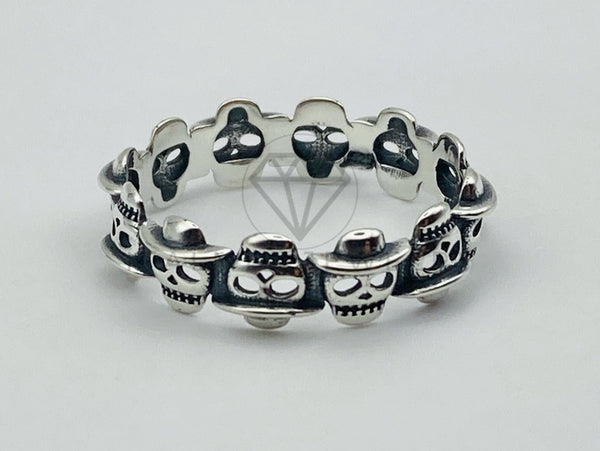 Anillo de Lujo - 106063 - Argolla Día de los Muertos - Plata .925