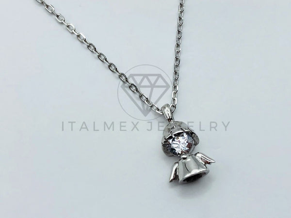 Collar de Lujo - 103623 - Estilo Niño con Abrigo - Plata .925