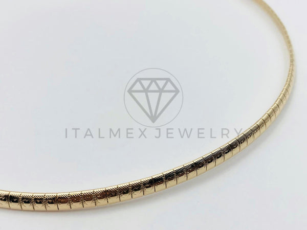 Cadena Italiana - 106180 - Estilo Rolex Corazon 4mm x 16 Pulgadas - Oro Laminado 18K