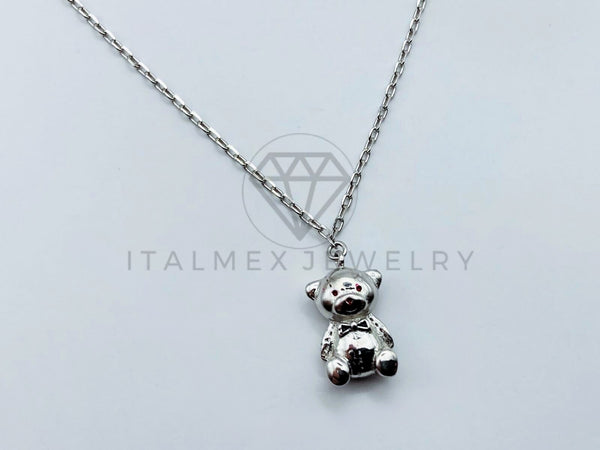 Collar de Lujo - 103628 - Estilo Osito de Peluche - Plata .925