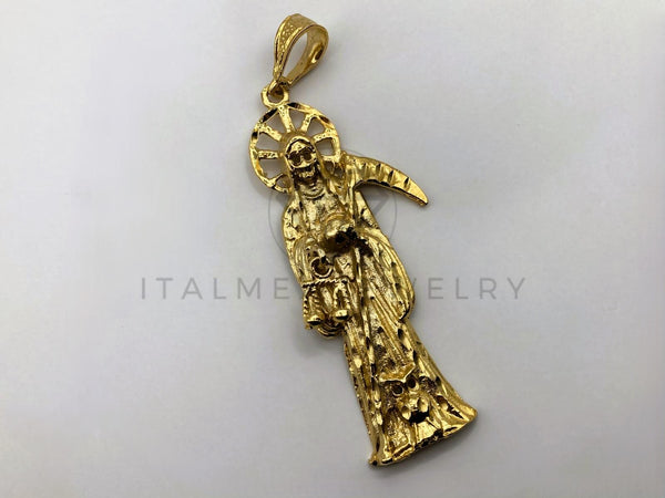 Dije de Lujo - 100486 - Dije Santa Muerte Dorada - Oro Laminado 18K