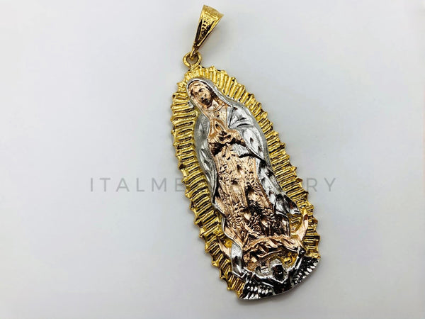 Dije de Lujo - 100498 - Virgen de Guadalupe Extra Grande 3 Oros - Oro Laminado 18K