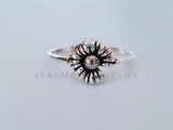 Anillo de Dama - 105046 - Anillo de Girasol Plata .925