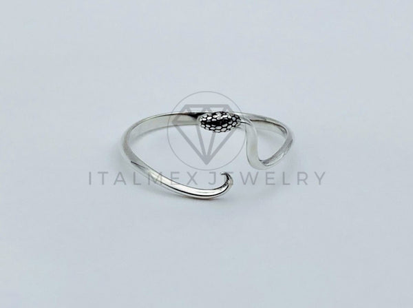 Anillo de Lujo - 106065 - Anillo Serpiente Ajustable - Plata .925