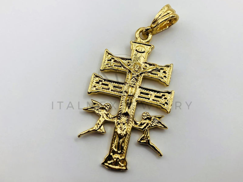 Dije de Lujo - 104198 - Cruz de Caravaca Tamaño Chica - Oro Laminado 18K