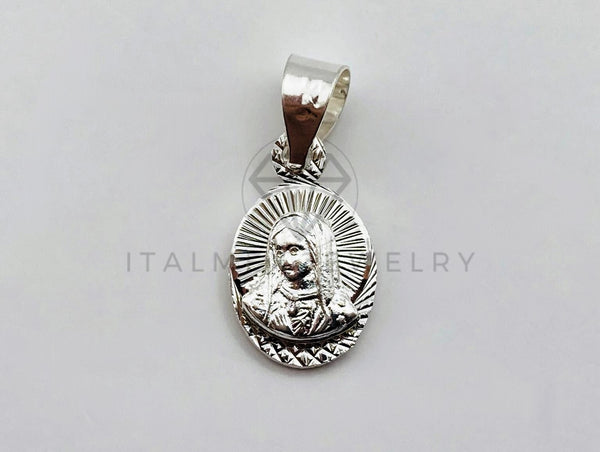 Dije Religioso - 102538 - Medalla Diamantada Santa Madre Mini Plata .925