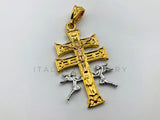 Dije Religioso - 100431 - Cruz de Caravaca Tamaño Mediana 3 Oros Oro Laminado 18K