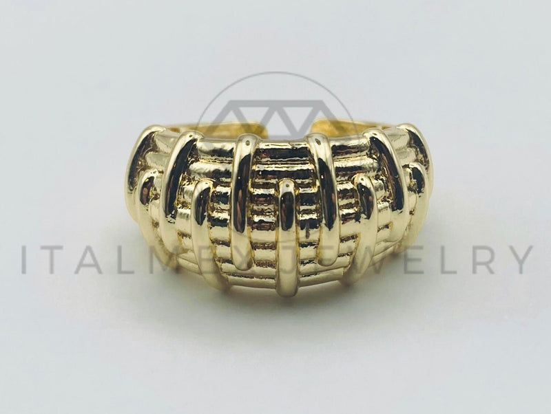 Anillo de Dama - 105551 - Diseño Cruces Dorado Ajustable Oro Laminado 18K