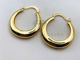 Arete de Lujo - 106137 - Arracada Clasica Lisa 30mm - Oro Laminado 18K