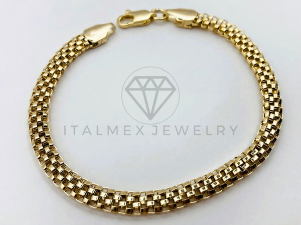 Pulsera de Lujo - 106196 - Pulsera Tejido Italiano Rolex - Oro Laminado 18K