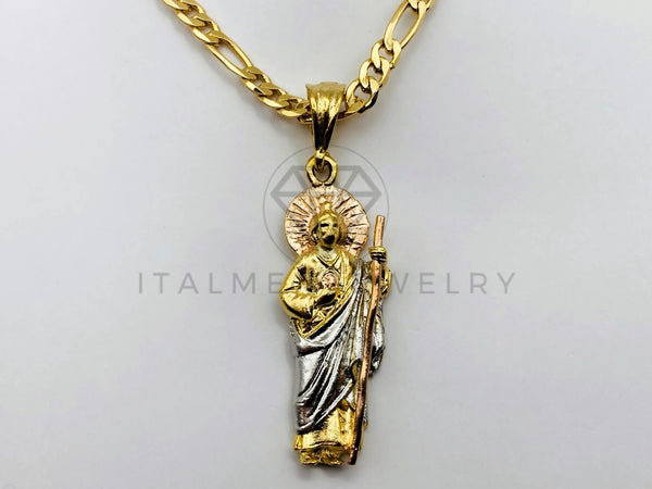 Dije Religioso - 100405 - San Judas Tadeo Tamaño Chico Oro Laminado 18K