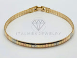 Pulsera de Lujo - 106193 - Pulsera Tejido Rolex 4mm - Oro Laminado 18K