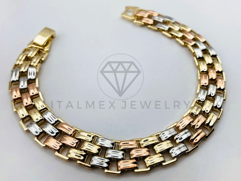 Pulsera de Lujo - 106202 - Pulsera Extensible Rolex 3 Oros - Oro Laminado