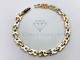 Pulsera de Lujo - 106206 - Pulsera Eslabon X Italiano - Oro Laminado