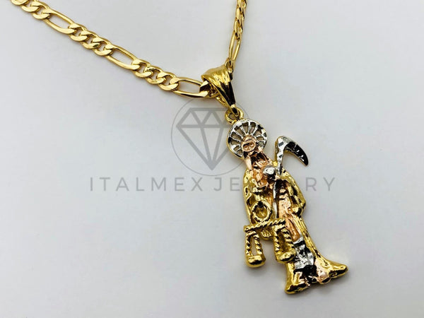 Dije Religioso - 100401 - Santa Muerte Tamaño Chica Oro Laminado 18K