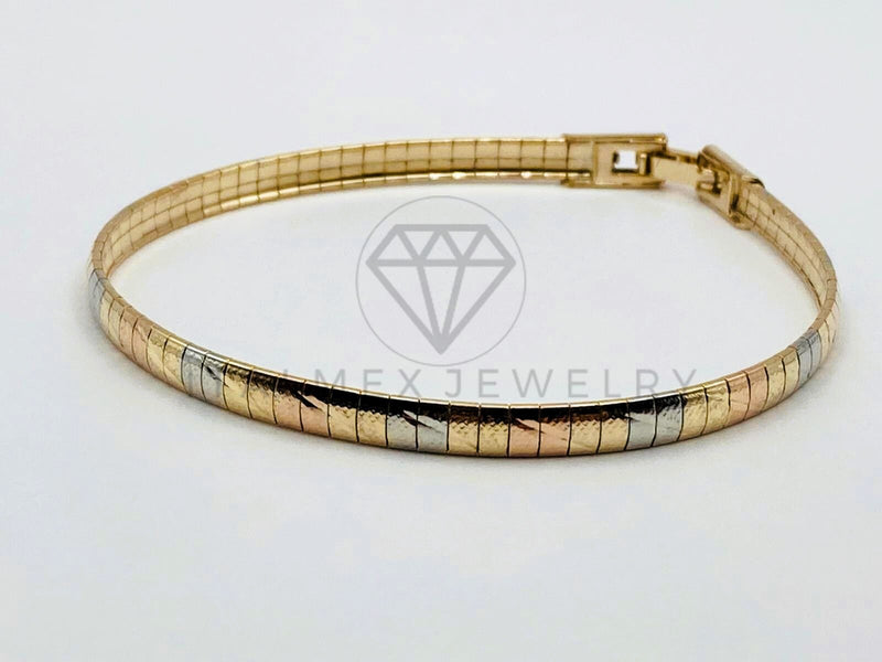 Pulsera de Lujo - 106193 - Pulsera Tejido Rolex 4mm - Oro Laminado 18K