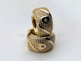 Arete de Lujo - 106149 - Huggie Corazon Circonia Clara - Oro Laminado 18K