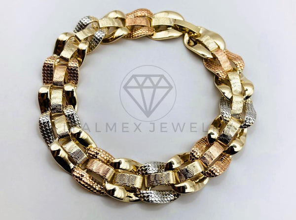 Pulsera de Lujo - 106208 - Pulsera Extensible Rolex 3 Oros - Oro Laminado