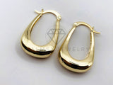 Arete de Lujo - 106152 - Arracada Gota Lisa 30mm - Oro Laminado 18K