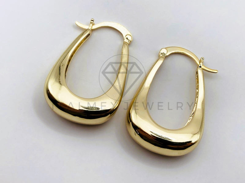 Arete de Lujo - 106152 - Arracada Gota Lisa 30mm - Oro Laminado 18K