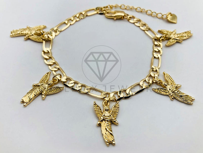 Pulsera Elegante - 102672 - Diseño Arcángel Gabriel - Oro Laminado 18K