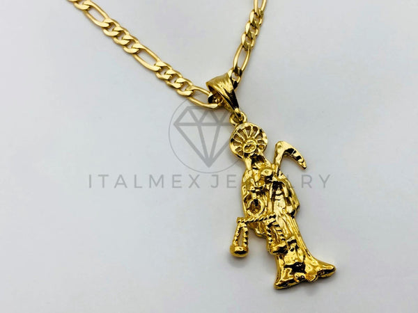 Dije Religioso - 100414 - Santa Muerte Tamaño Chica Oro Laminado 18K