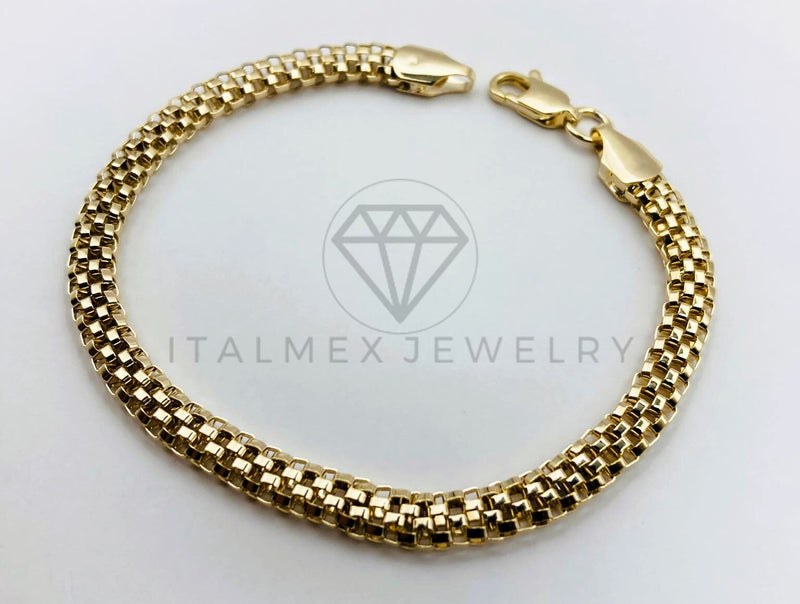 Pulsera de Lujo - 106196 - Pulsera Tejido Italiano Rolex - Oro Laminado 18K