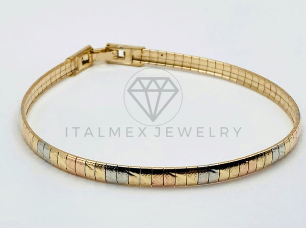 Pulsera de Lujo - 106193 - Pulsera Tejido Rolex 4mm - Oro Laminado 18K