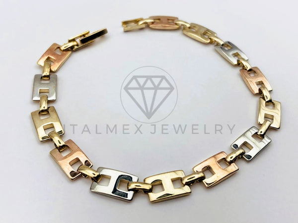 Pulsera de Lujo - 106215 -Pulsera Eslabon Italiano Florentino - Oro Laminado