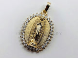 Dije de Lujo - 102763 - Dije Virgen de Guadalupe Circonia Clara - Oro Laminado 18K