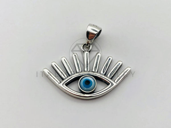 Dije No Religioso - 105936 - Diseño de Ojo Turco Plata .925